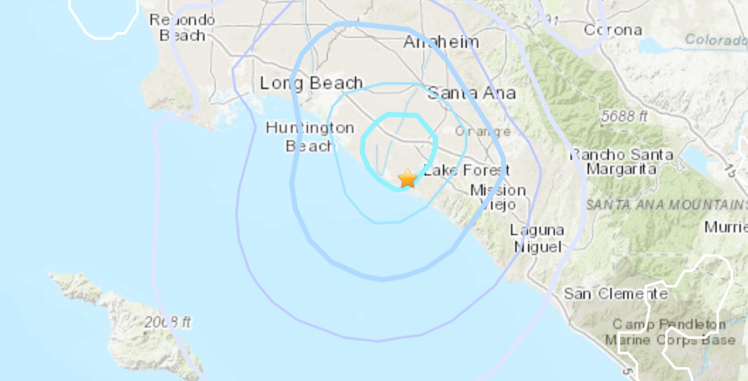 Orange country earthquake